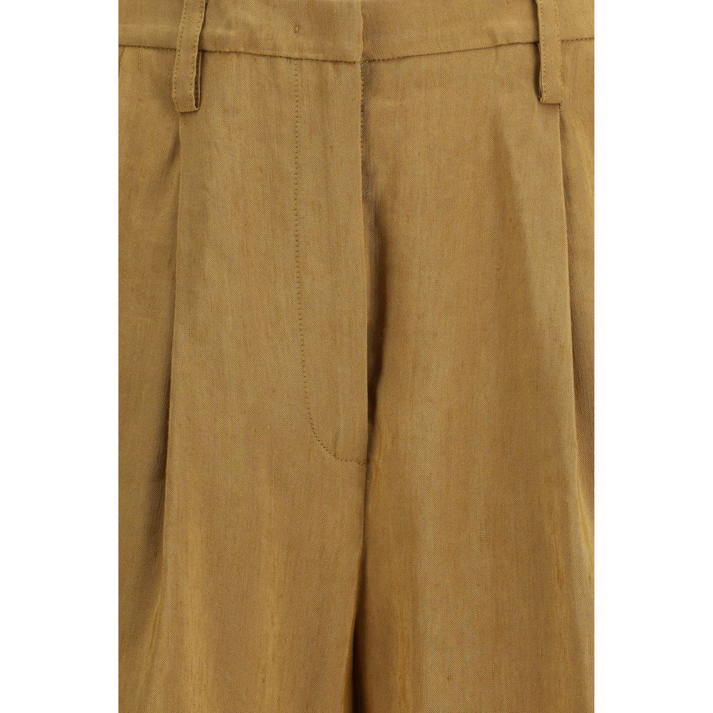 Forte_Forte Beige Linen Bermuda Shorts