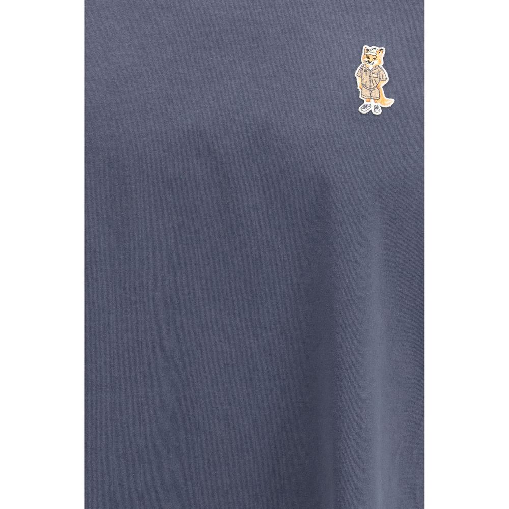 Maison Kitsuné Blue Cotton T-Shirt