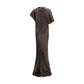 Rick Owens Brown Copper Long Dress