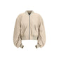 Rick Owens Beige Leather Jacket