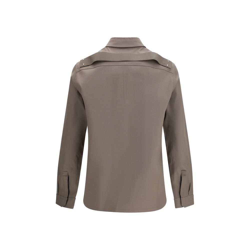 Rick Owens Brown Denim Shirt