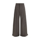 SA SU PHI Gray Cotton Casual Pants