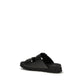 Prada Black Calf Leather Bos Taurus Flat Sandals