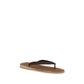 Miu Miu Brown Calf Leather Bos Taurus Flip-Flop Sandals