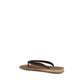 Miu Miu Brown Calf Leather Bos Taurus Flip-Flop Sandals