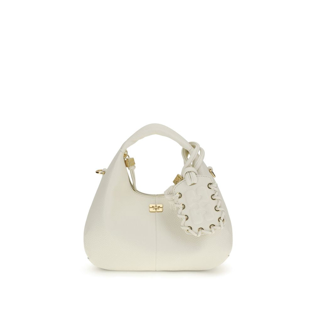Ganni White Recycled Polyester Shoulder Bag