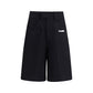 GCDS Black Cotton Bermuda Shorts