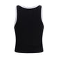 GCDS Black Cotton Tank Tops