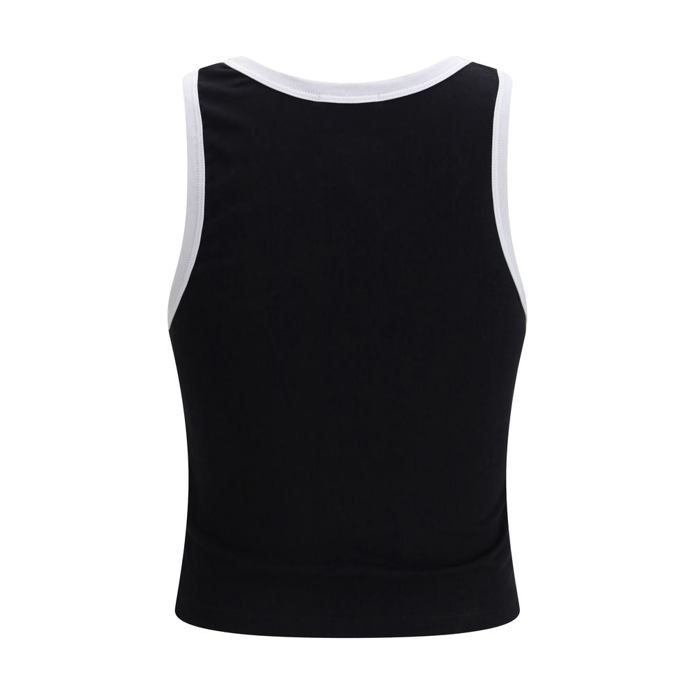 GCDS Black Cotton Tank Tops