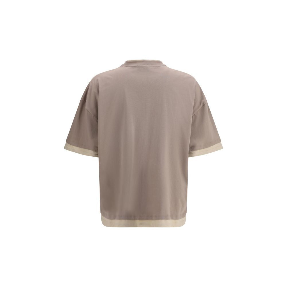 GCDS Brown Cotton T-Shirt