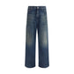 MM6 Blue Cotton Straight-Leg Jeans