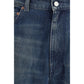 MM6 Blue Cotton Straight-Leg Jeans