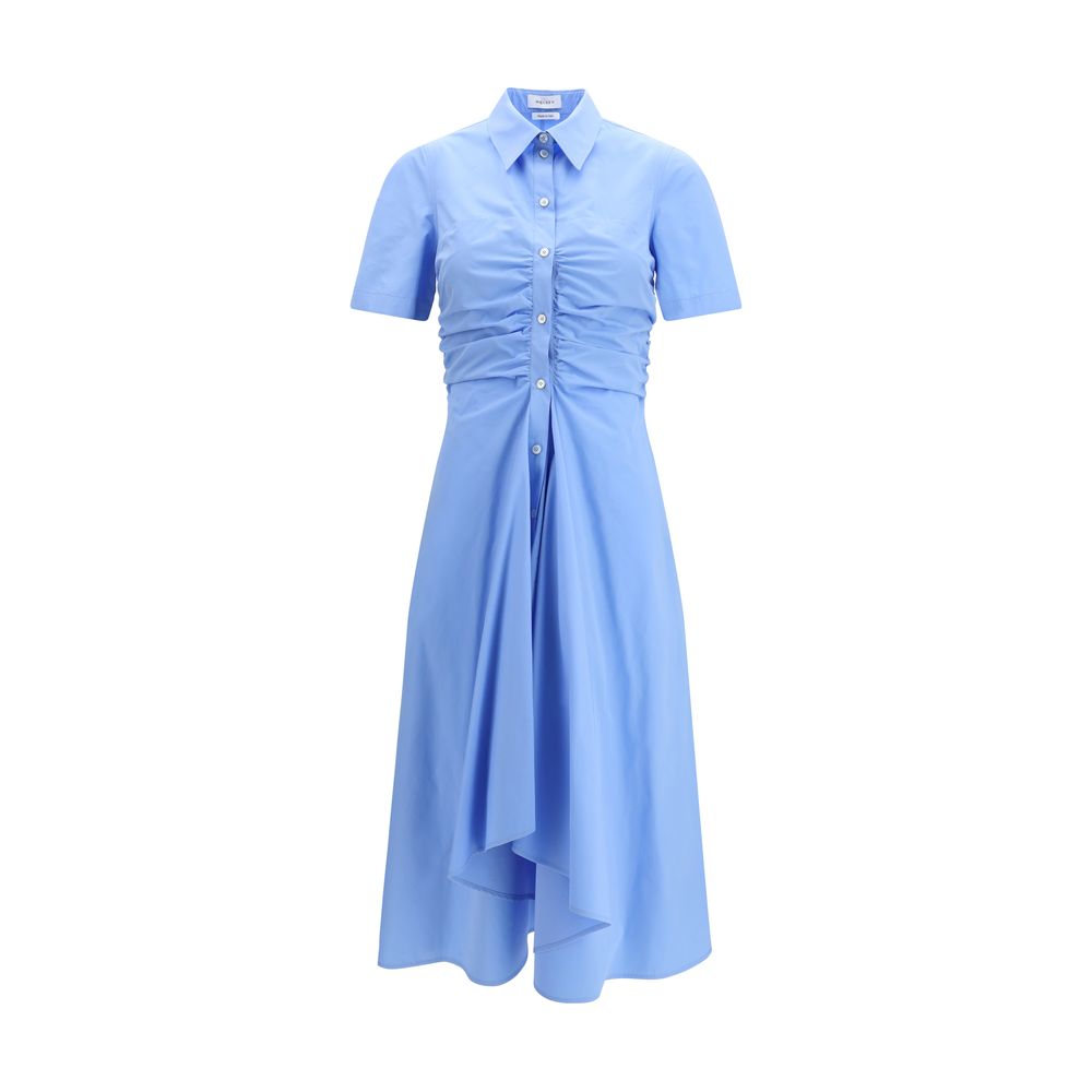 Alexander McQueen Blue Cotton Casual Dress