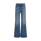 Chloé Blue Cotton Flared Jeans