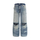 PDF Channel Blue Viscose Relaxed Fit Jeans
