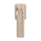 Alessandra Rich Beige Silk Casual Dress