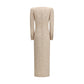 Alessandra Rich Beige Silk Casual Dress