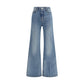 Ami Paris Blue Cotton Flared Jeans