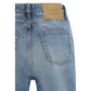 Ami Paris Blue Cotton Flared Jeans