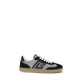 Balmain Gray Calf Leather Bos Taurus Low Top Sneakers