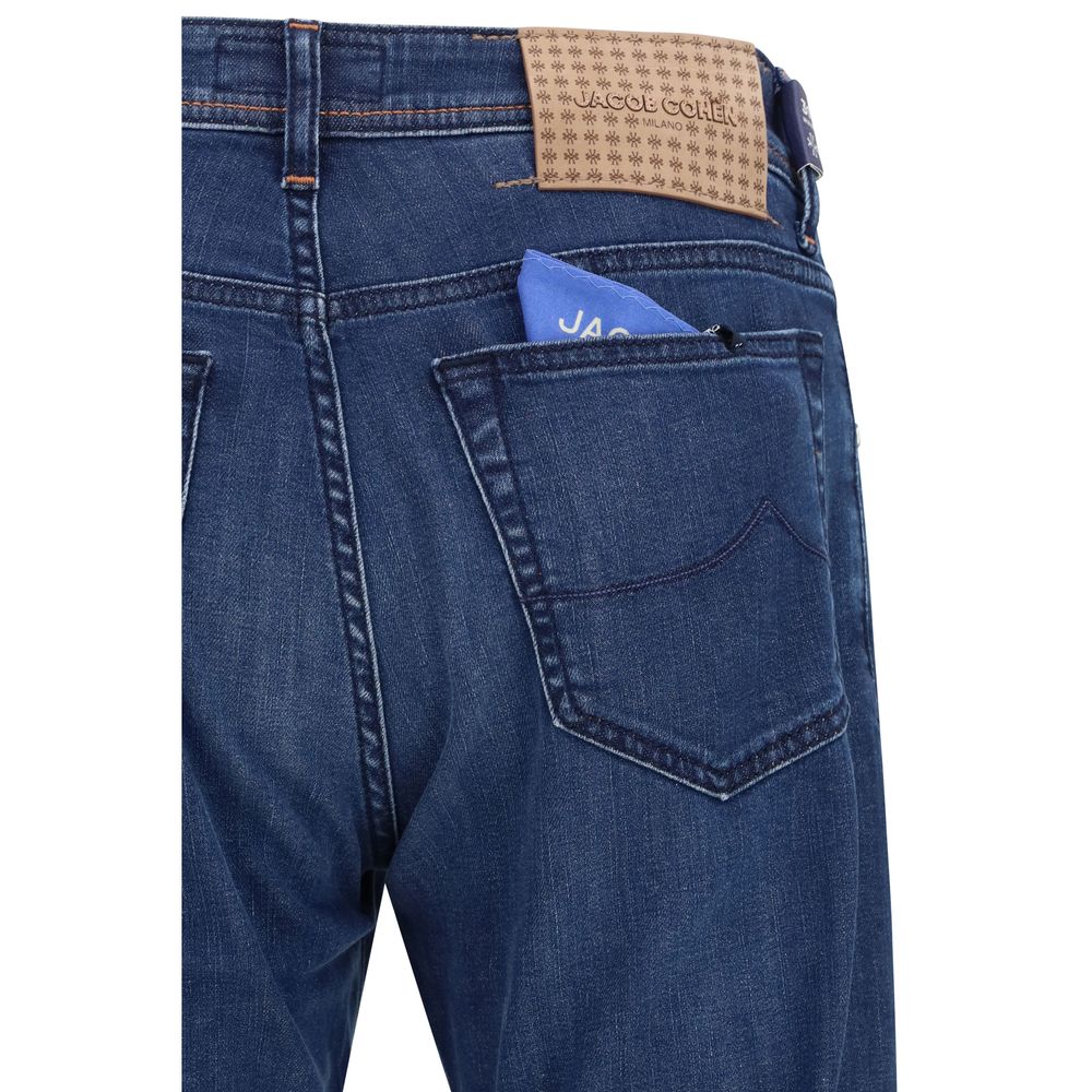 Jacob Cohen Blue Cotton Slim Fit Jeans