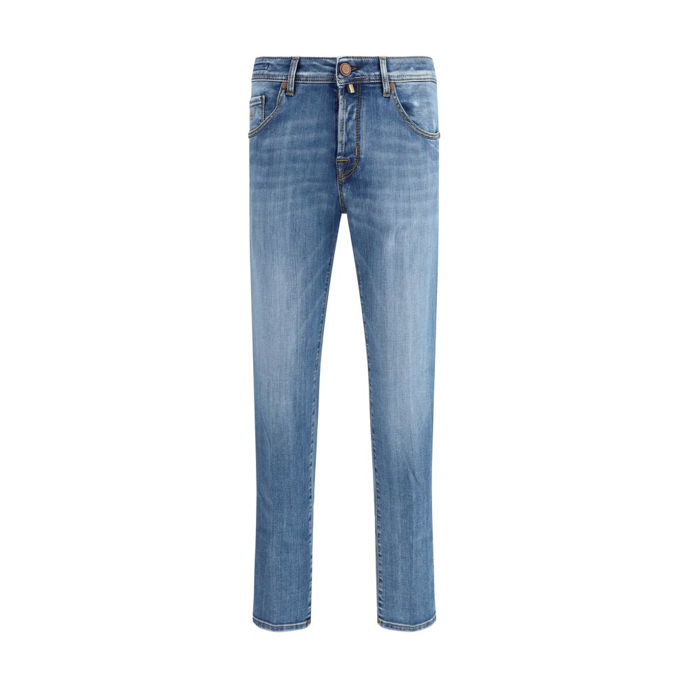 Jacob Cohen Blue Cotton Cropped Jeans