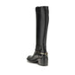 Chloé Black Calf Leather Bos Taurus Lace-Up Boots