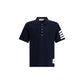 Thom Browne Blue Cotton Polo Shirt