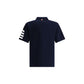 Thom Browne Blue Cotton Polo Shirt