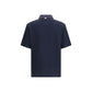 Thom Browne Blue Cotton Polo Shirt