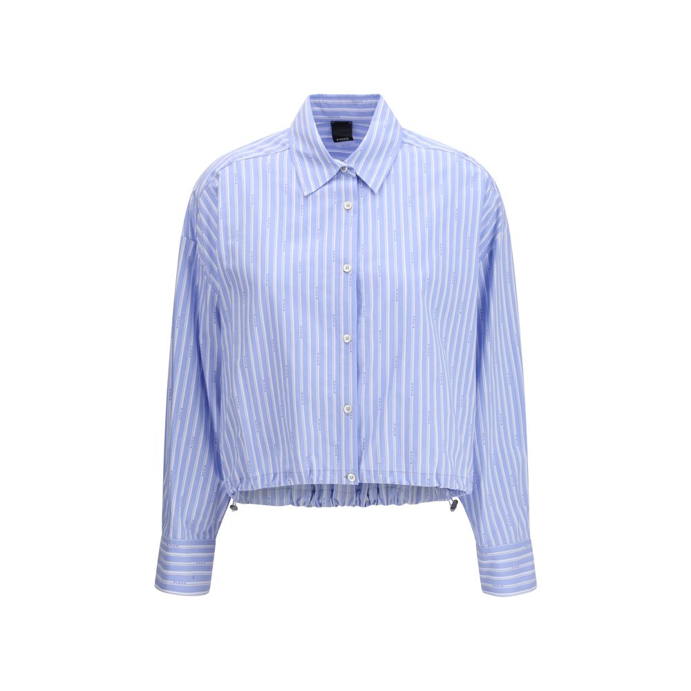 PINKO Blue Cotton Pattern Shirt