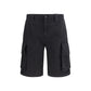 C.P. Company Black Cotton Bermuda Shorts