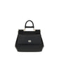 Dolce & Gabbana Black Calf Leather Bos Taurus Handbag