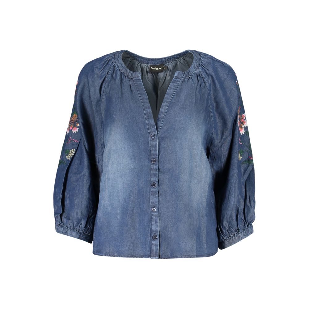 Desigual Blue Lyocell Women's Shirt