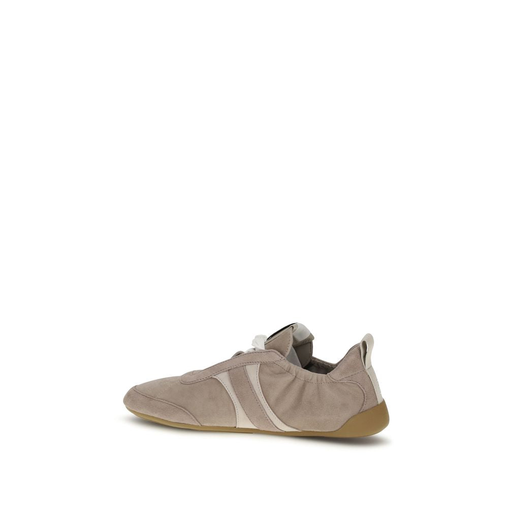 Chloé Beige Calf Leather Bos Taurus Athletic Sneakers