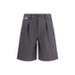GR10K Gray Cotton Bermuda Shorts