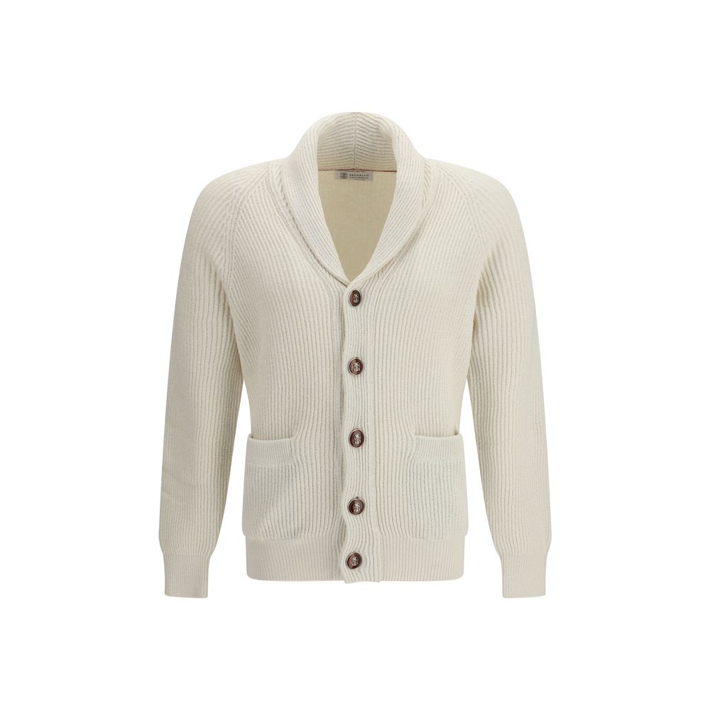 Brunello Cucinelli Beige Cotton Cardigan