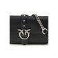 PINKO Black Calf Leather Bos Taurus Shoulder Bag