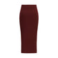 Max Mara Bordeaux Viscose Midi Skirt