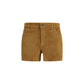 7FOR Beige Camel Hair  Bermuda Shorts