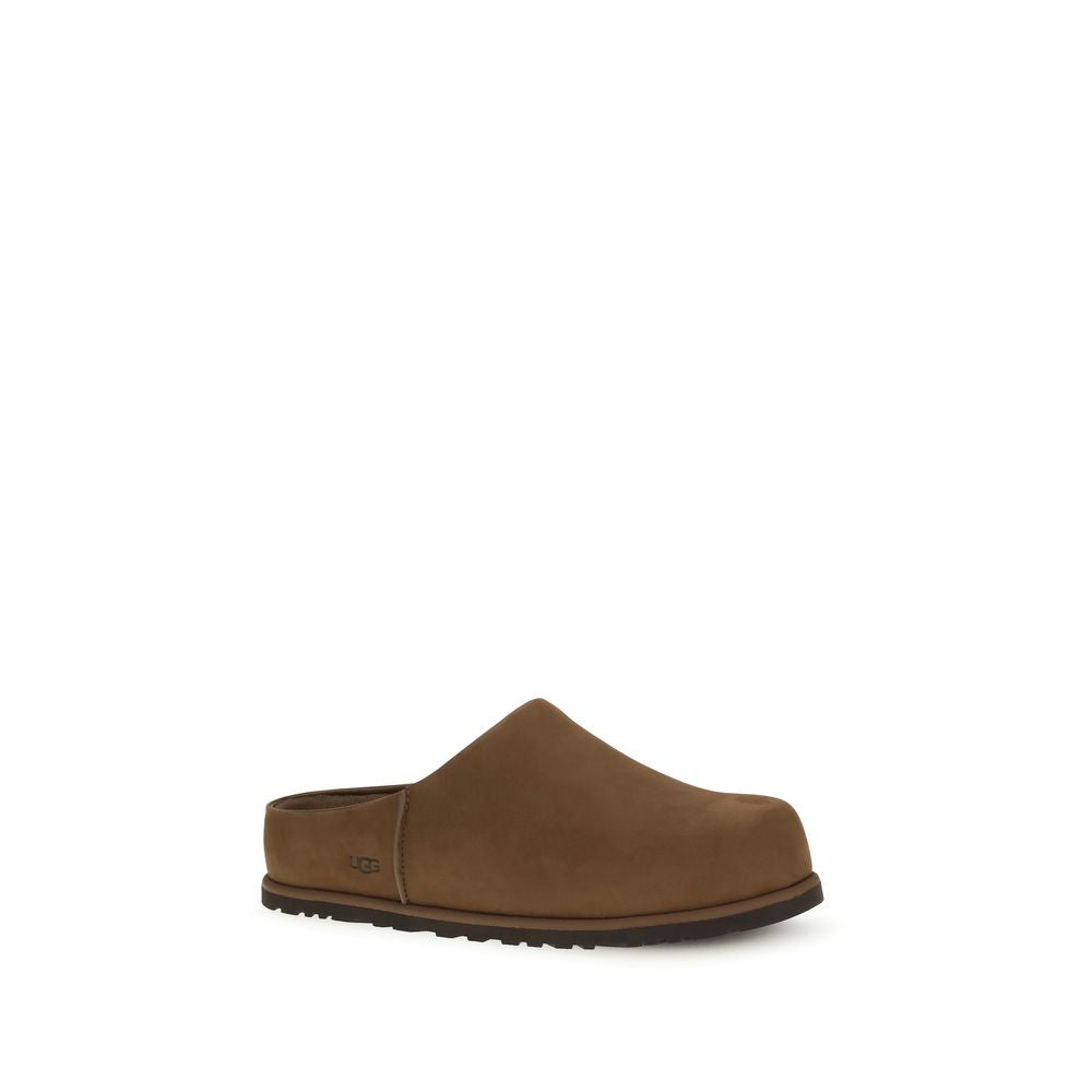 UGG Brown Calf Leather Bos Taurus Mules