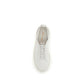Santoni White Calf Leather Bos Taurus Low Top Sneakers