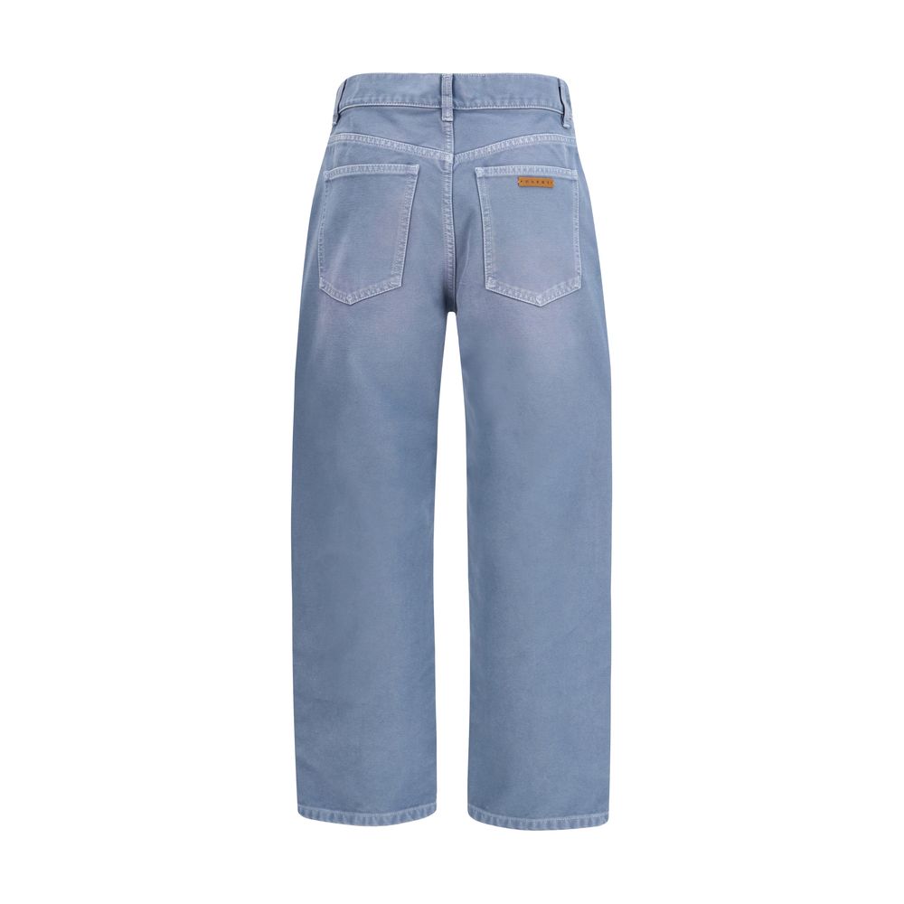 Marni Blue Cotton Relaxed Fit Jeans