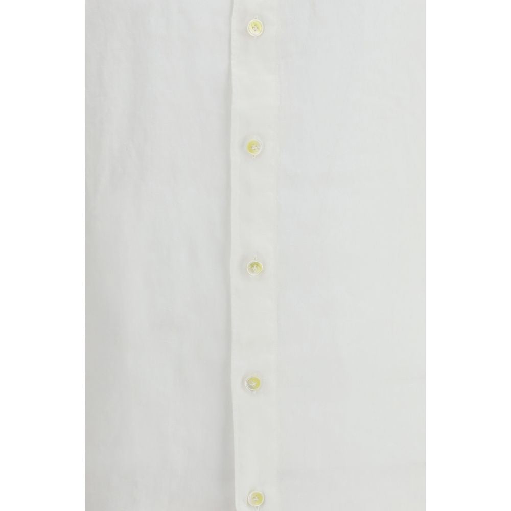Finamore White Linen Dress Shirt