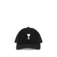 Ami Paris Black Cotton Cap (Baseball Hat)