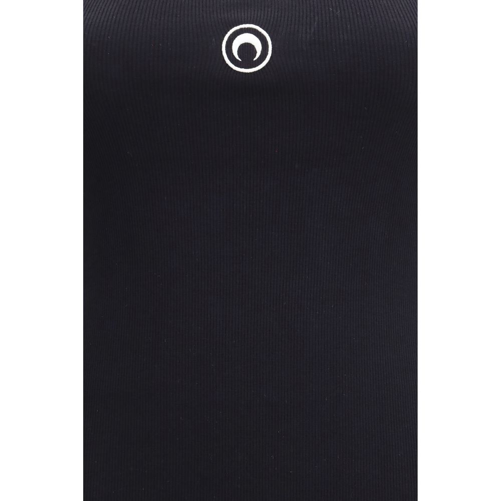 Marine Serre Black Cotton Casual Dress