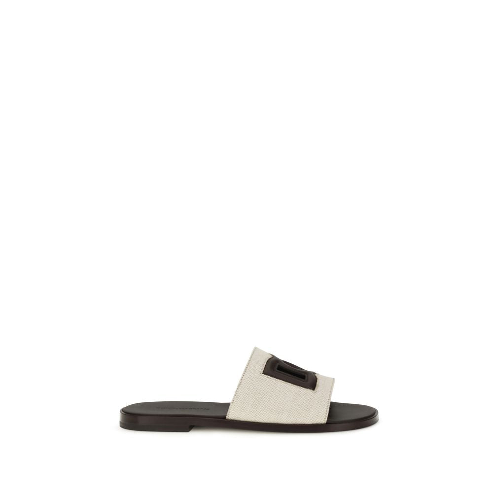 Dolce & Gabbana Beige Canvas Sandals