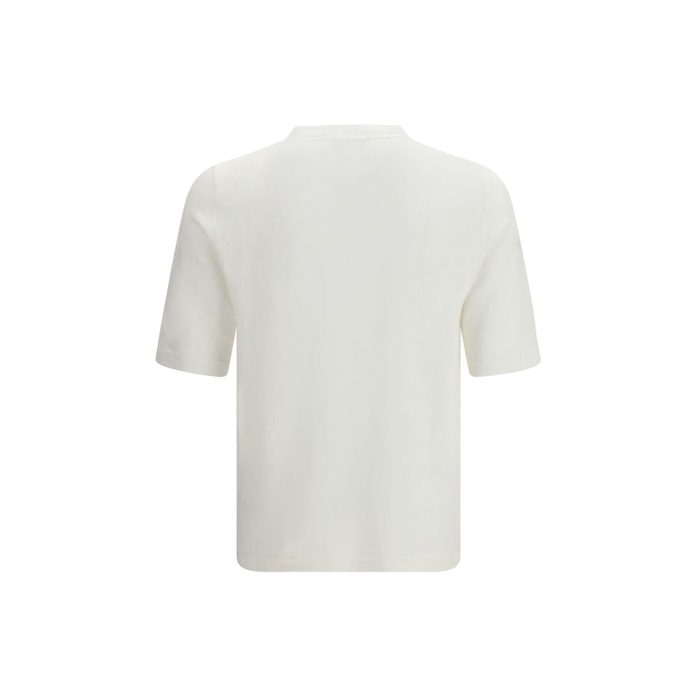 Lardini White Linen T-Shirt