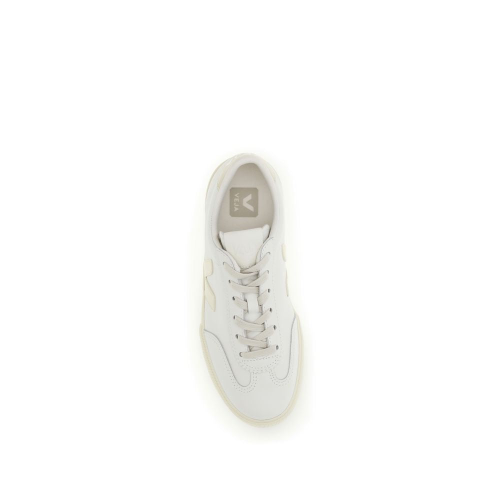 Veja White Calf Leather Bos Taurus Low Top Sneakers