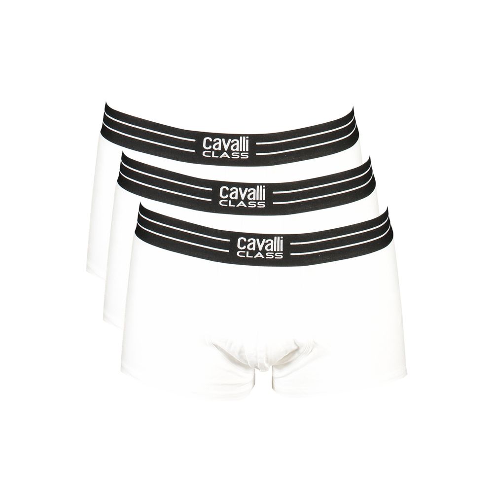 Cavalli Class Bianco Cotton Men Boxer